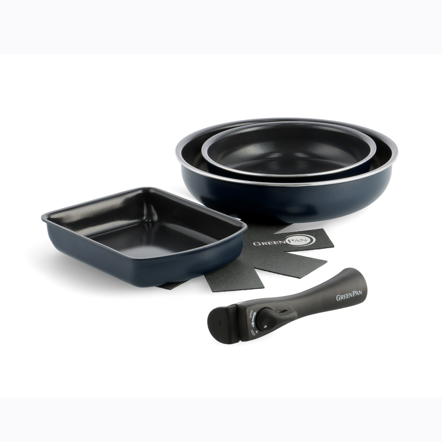 クリックシェフ 5点セット オックスフォードブルー 【旧モデル・オリジナルスポンジ付き】