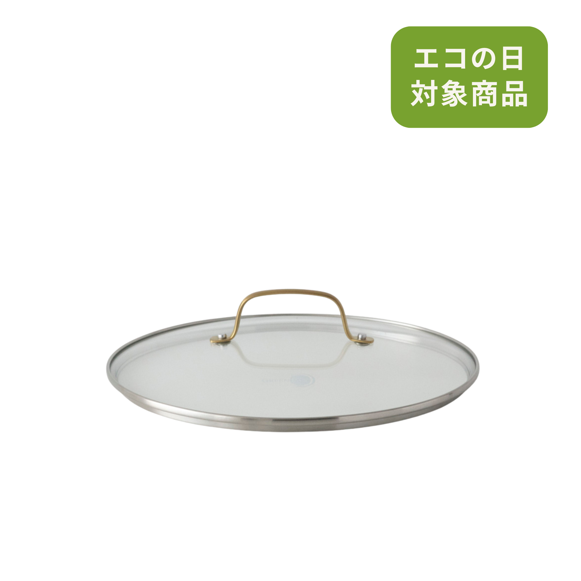 ステンレス ガラス蓋(ハンドル:ゴールド) 28cm