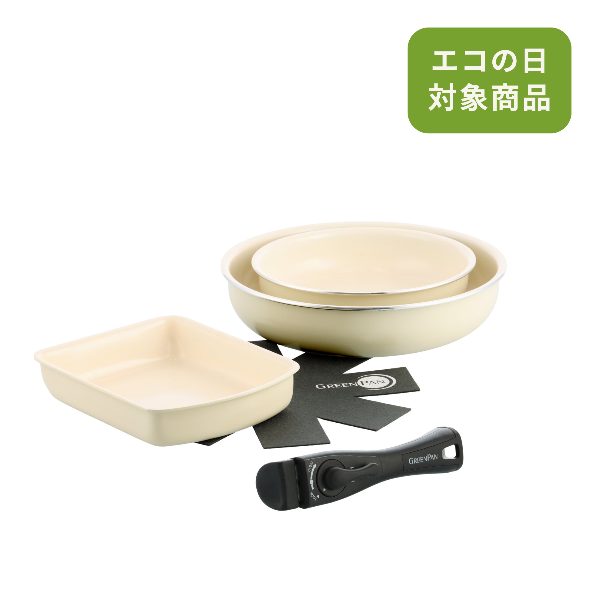 【ブラックフライデー対象】クリックシェフ 5点セット クリームホワイト