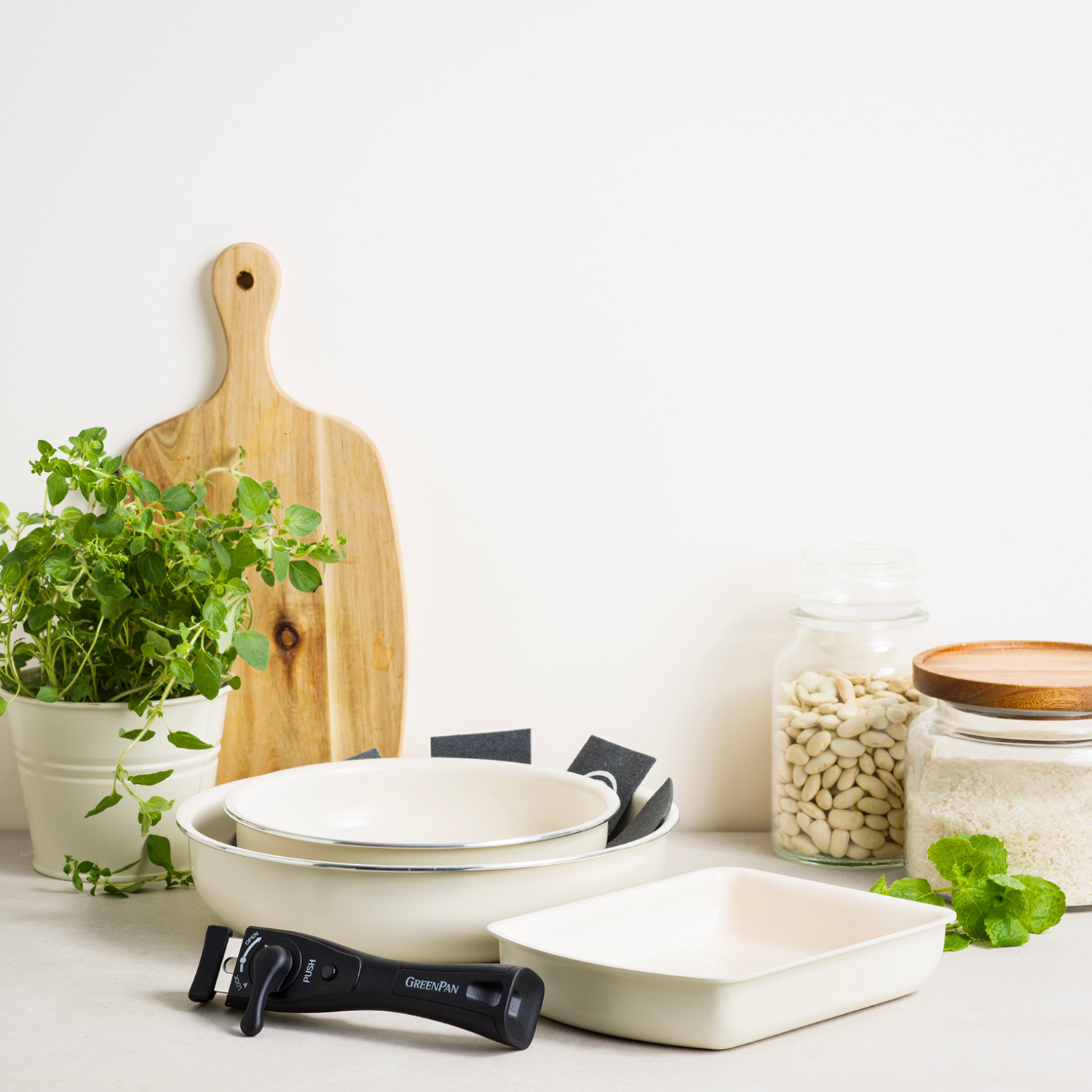 【ブラックフライデー対象】クリックシェフ 5点セット クリームホワイト