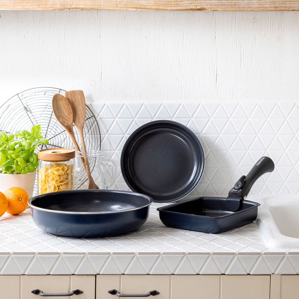 クリックシェフ 5点セット オックスフォードブルー 【旧モデル・オリジナルスポンジ付き】