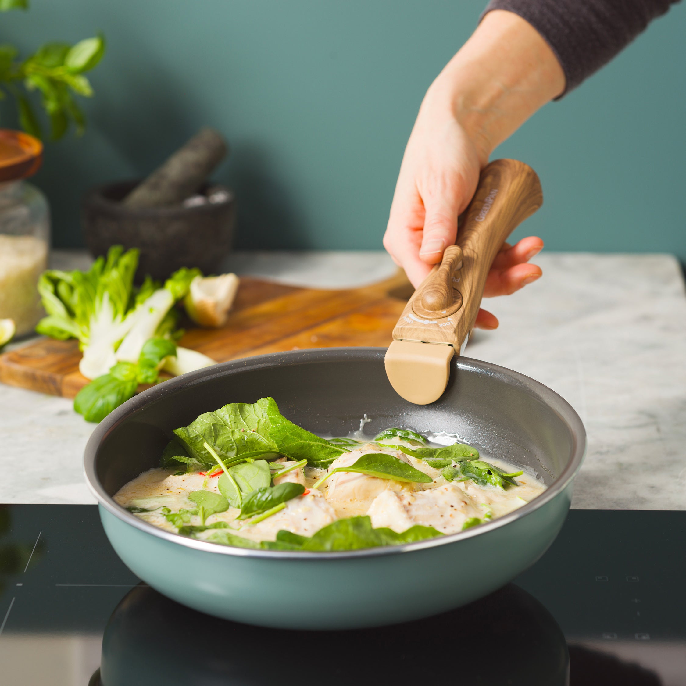 【新商品・販路限定セット】 クリックシェフ 5点セット スモーキースカイブルー