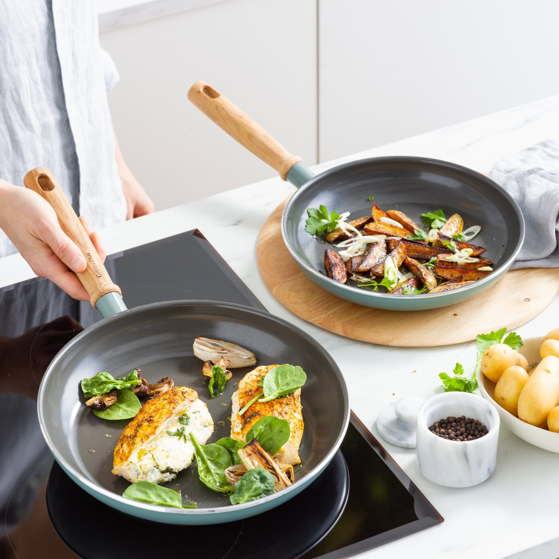 【福袋2026】グリーンパン メイフラワー5点セット IH/ガス火対応