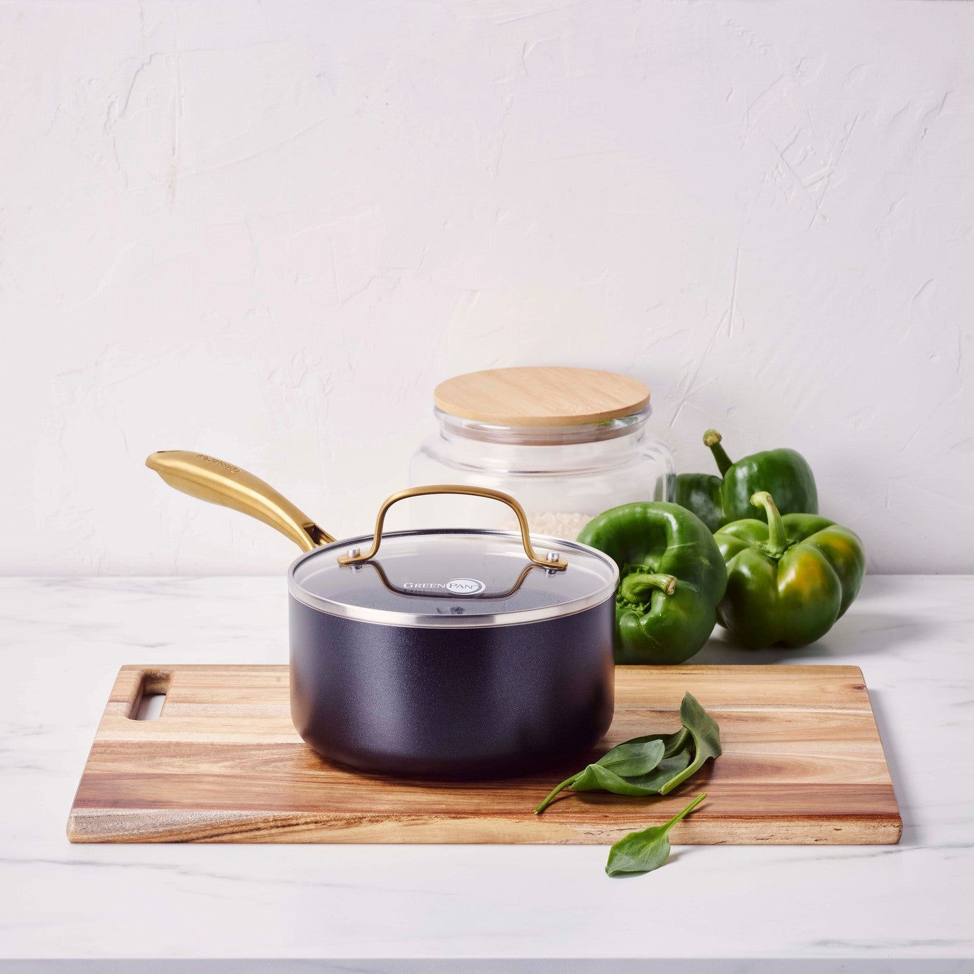 ストゥディオ ソースパン 16cmガラス蓋付 IH/ガス火対応