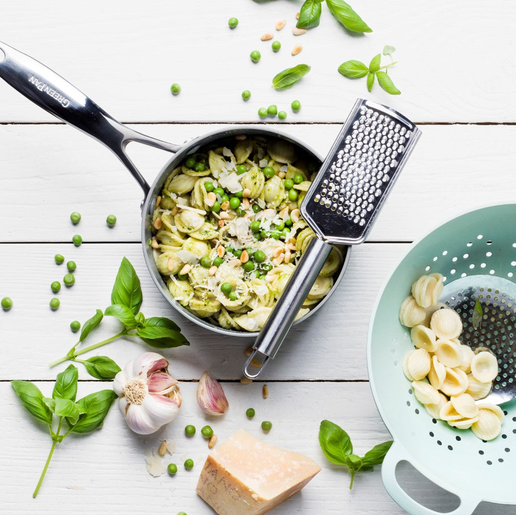 ヴェニス プロ ソースパン(片手鍋)18cm ガラス蓋付き IH/ガス火対応