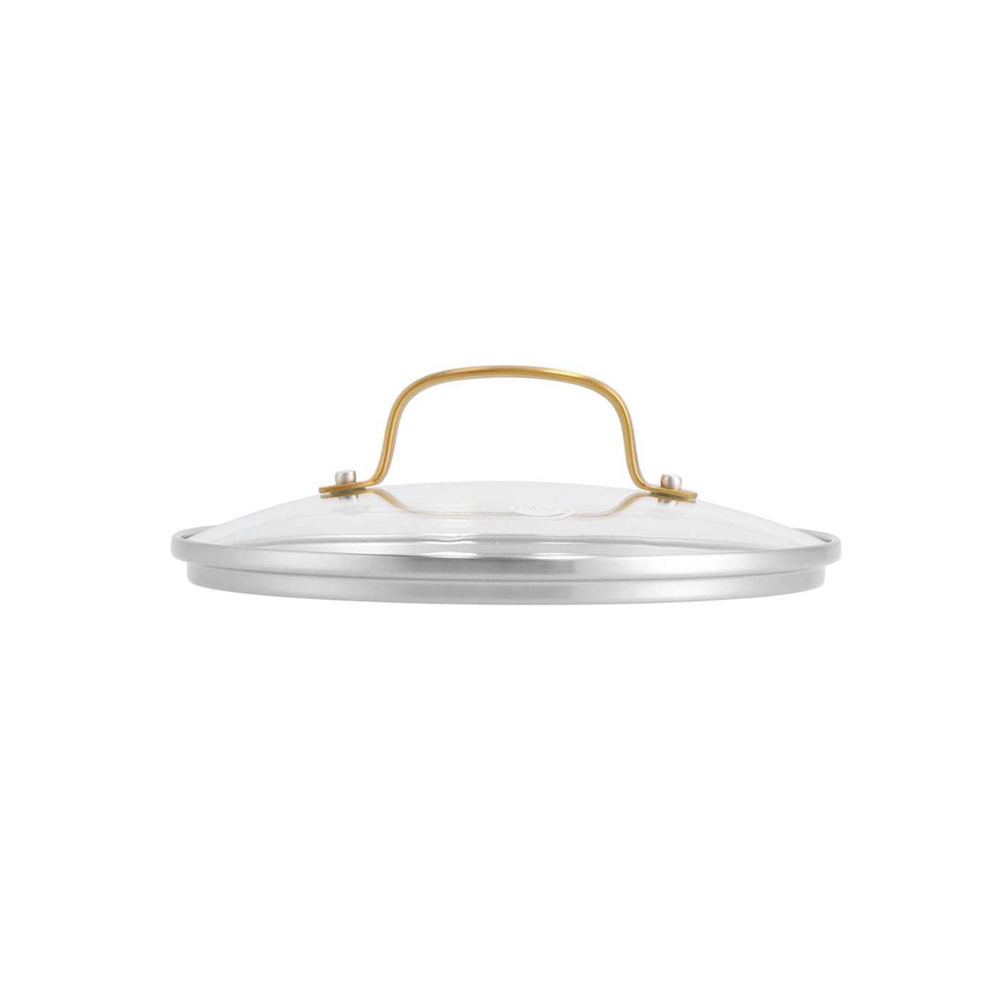 ステンレス ガラス蓋(ハンドル:ゴールド) 20cm