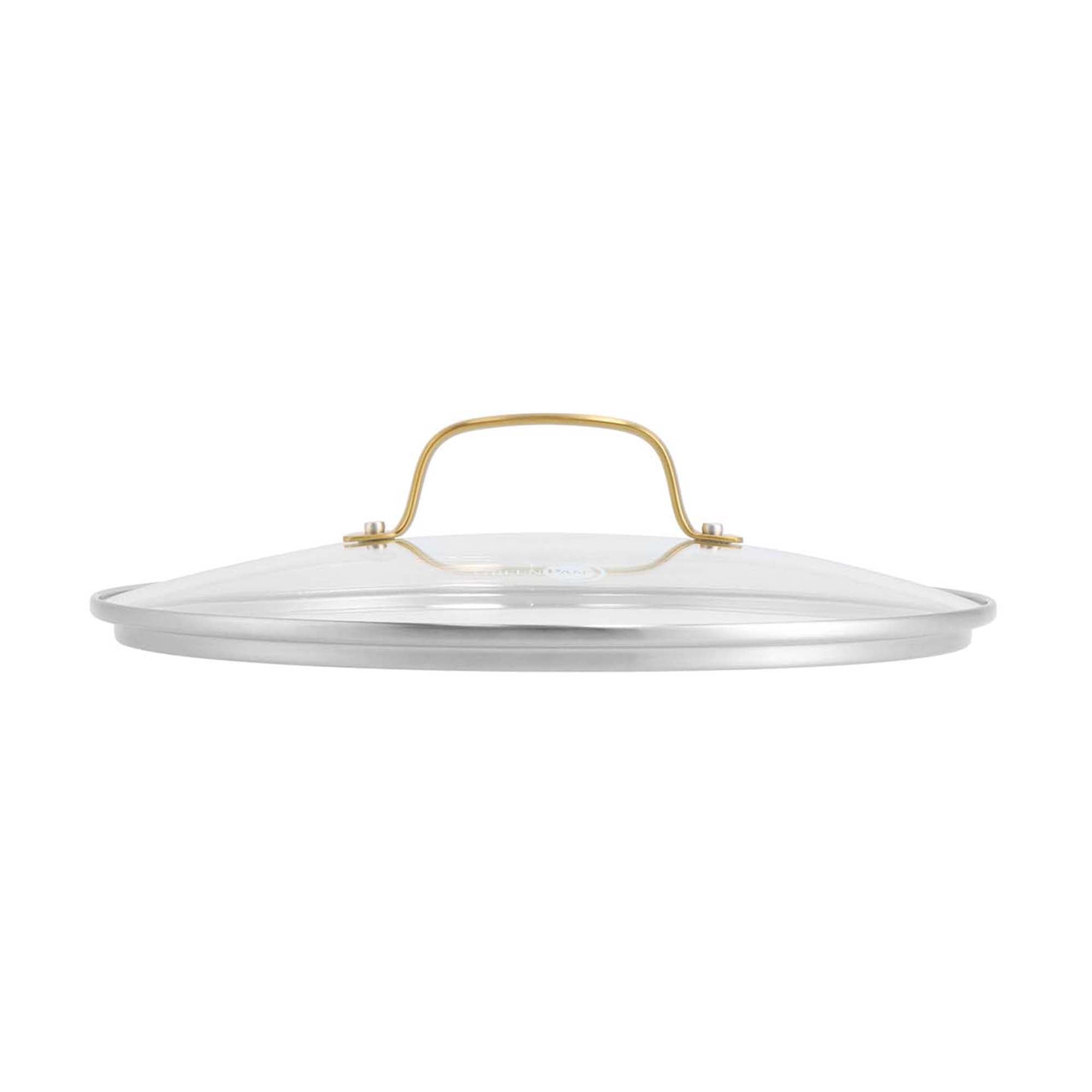 ステンレス ガラス蓋(ハンドル:ゴールド) 28cm