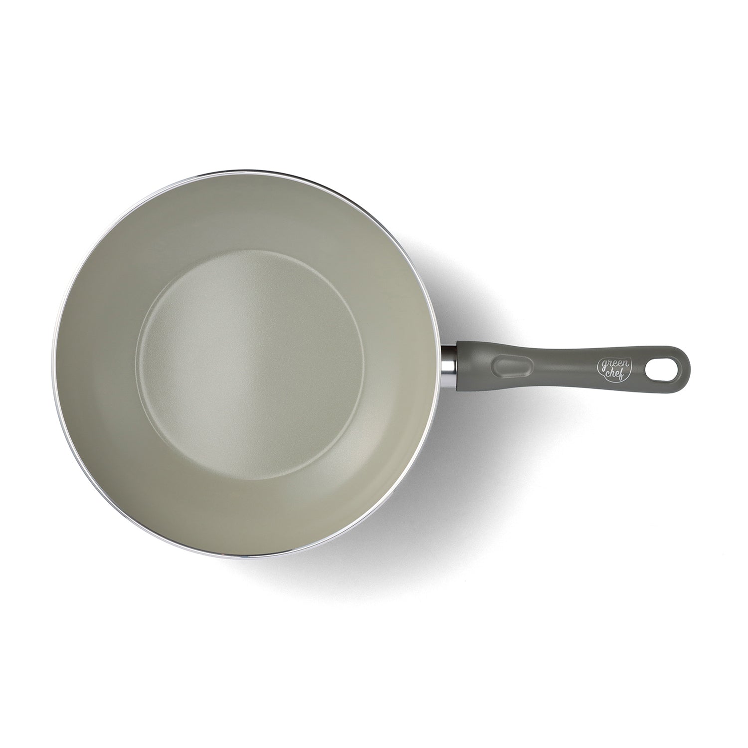 【スターターモデル】グリーンシェフ アースカラー ウォックパン 28cm クォーツグレー IH/ガス火対応