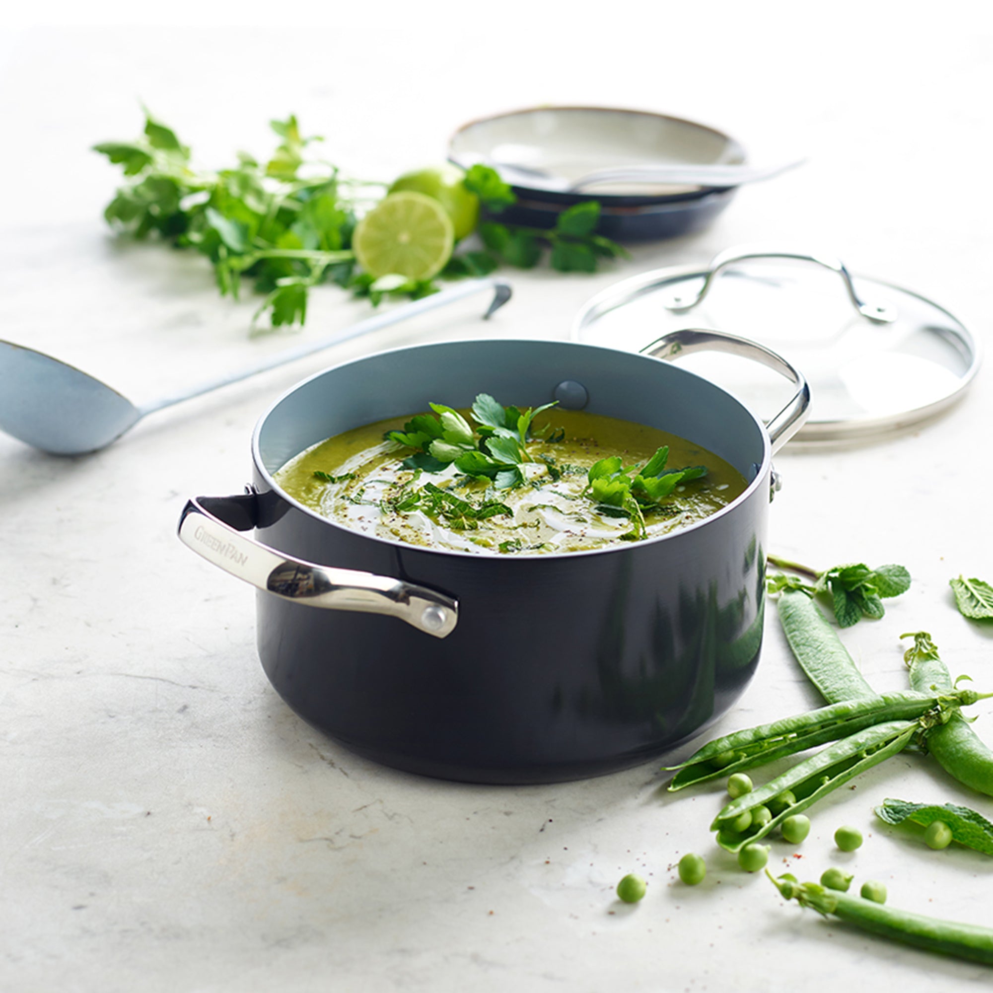 ヴェニス プロ キャセロール(両手鍋)20cm ガラス蓋付き IH/ガス火対応