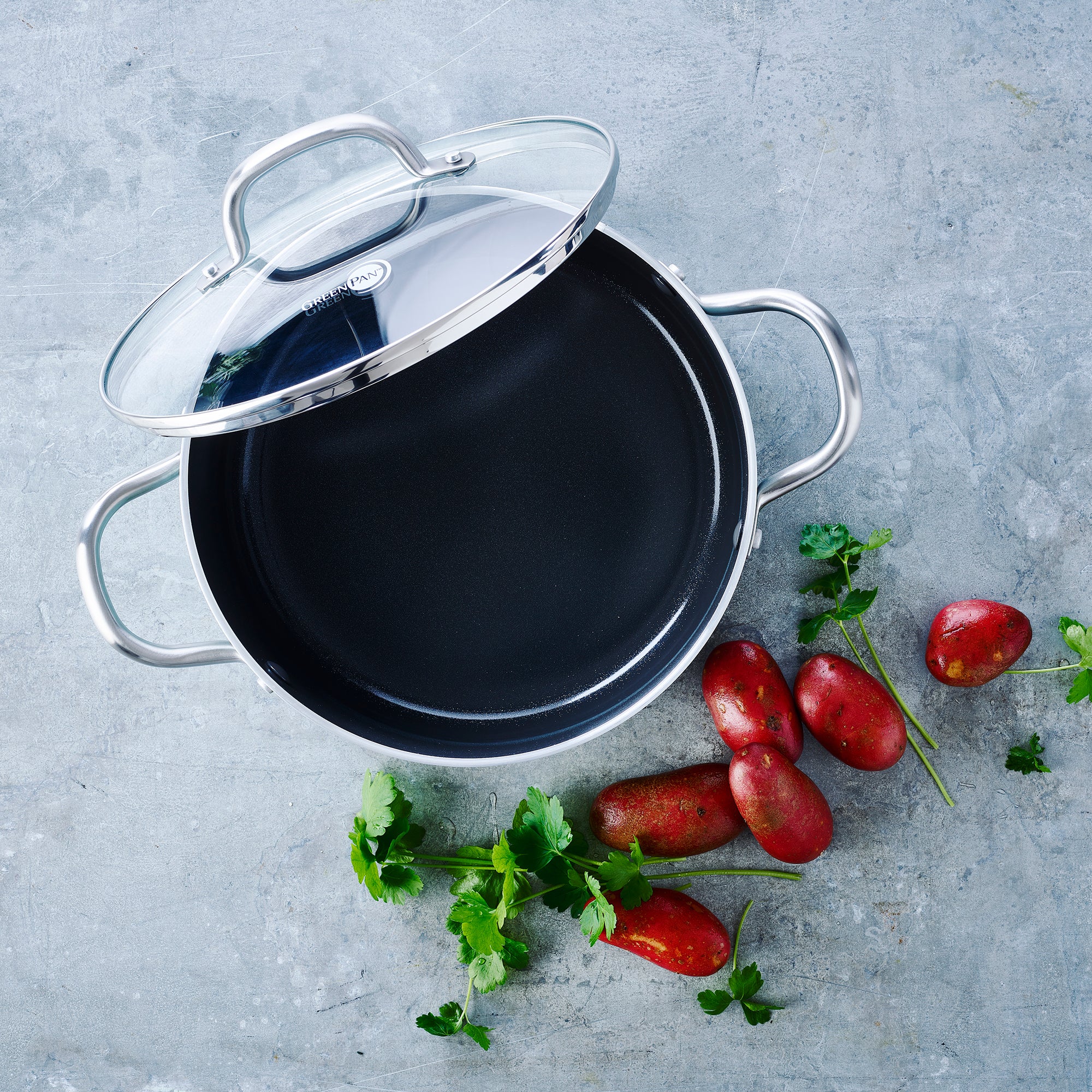 メイフラワー キャセロール(両手鍋)20cm ガラス蓋付き IH/ガス火対応