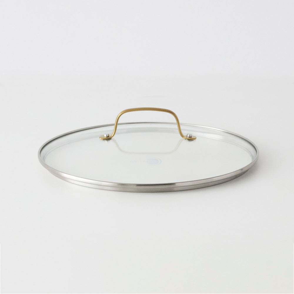 ステンレス ガラス蓋(ハンドル:ゴールド) 28cm