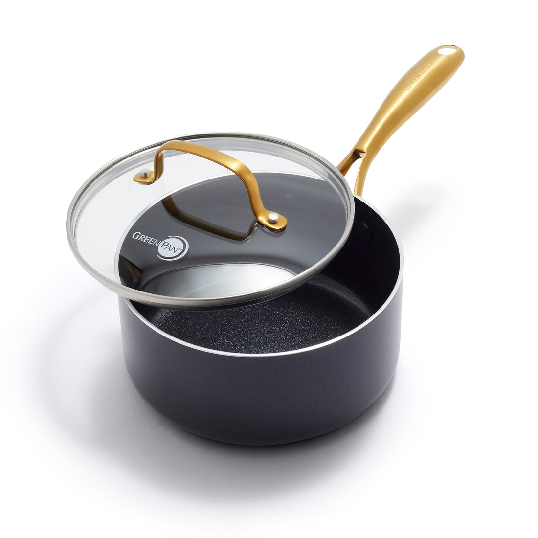 【ブラックフライデー対象】ストゥディオ ソースパン 16cmガラス蓋付 IH/ガス火対応