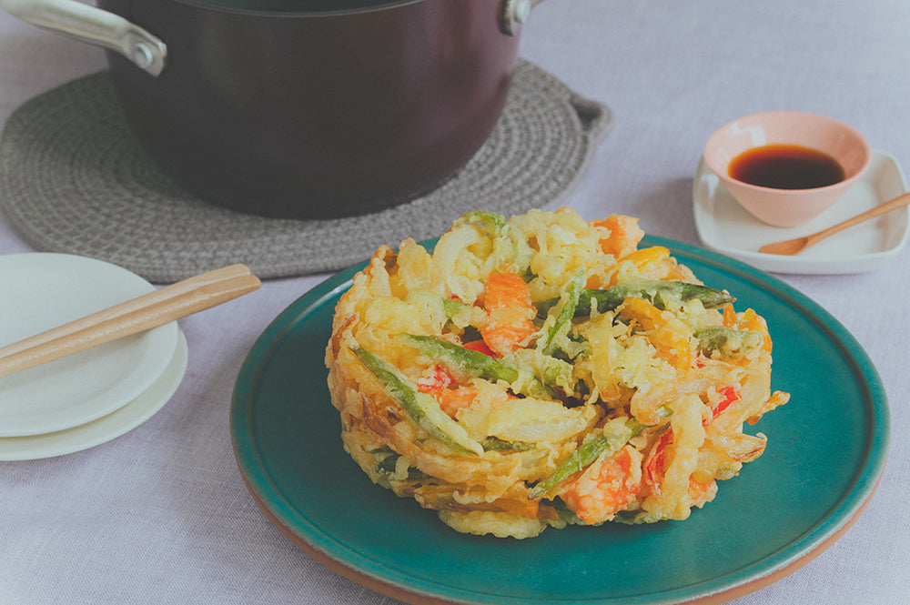 サーモンと玉ねぎのボリュームかき揚げ