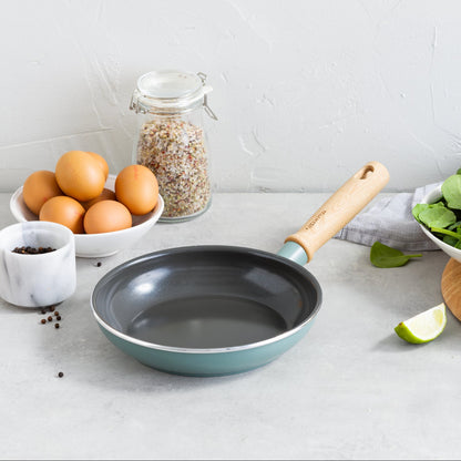 【福袋2026】グリーンパン　メイフラワー×クリックシェフ（スモーキースカイブルー）10点セット　IH／ガス火対応