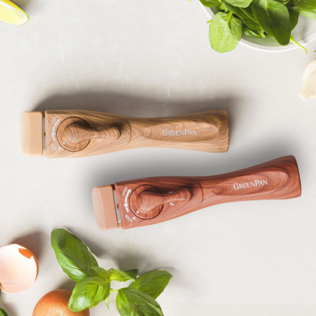 【木目調ハンドルプレゼント】クリックシェフ　8点セット　オックスフォードブルー