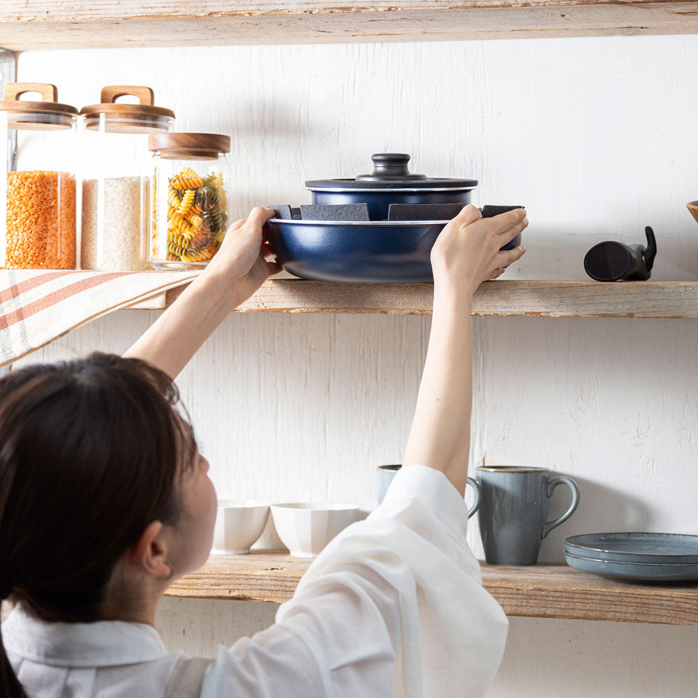 クリックシェフ　5点セット　オックスフォードブルー  【旧モデル・オリジナルスポンジ付き】